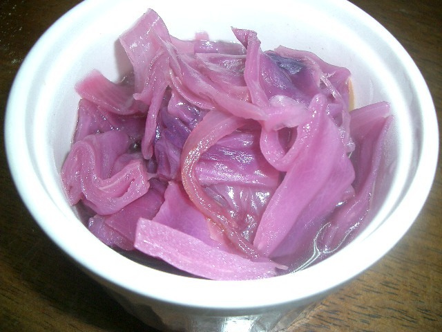 紫キャベツのヴィネガースープ風煮込みの画像