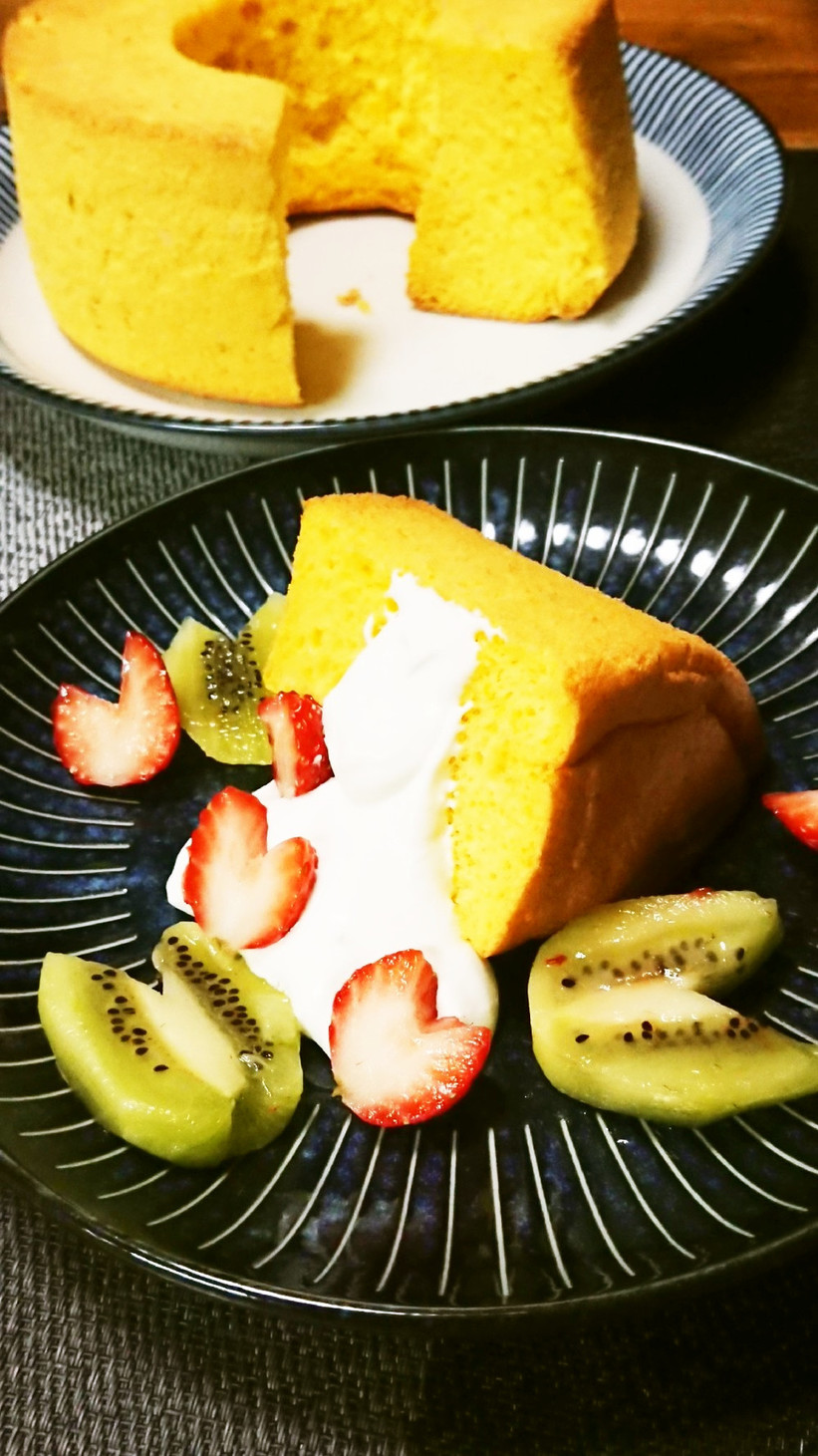 米粉かぼちゃシフォンケーキの画像