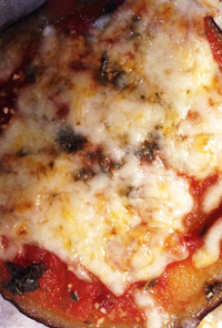 低炭水化物、適当簡単、お茄子のピザ