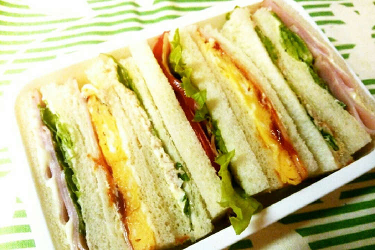 運動会にも 同時に４種のサンドイッチ弁当 レシピ 作り方 By なのちん クックパッド