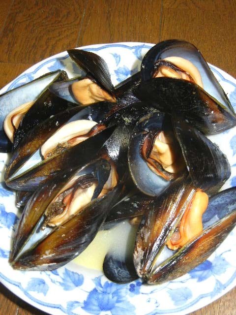 ムール貝の酒蒸し・生姜風味の画像