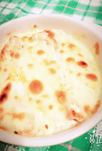 明太子と豆腐の半熟卵グラタン