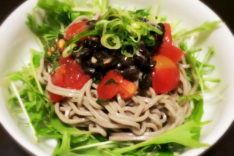 納豆サラダ蕎麦 ビーガン レシピ 作り方 By 000emi000 クックパッド 簡単おいしいみんなのレシピが349万品