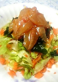 白身魚の韓国風サラダ