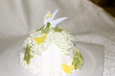 妖精ティンカーベルのケーキの写真