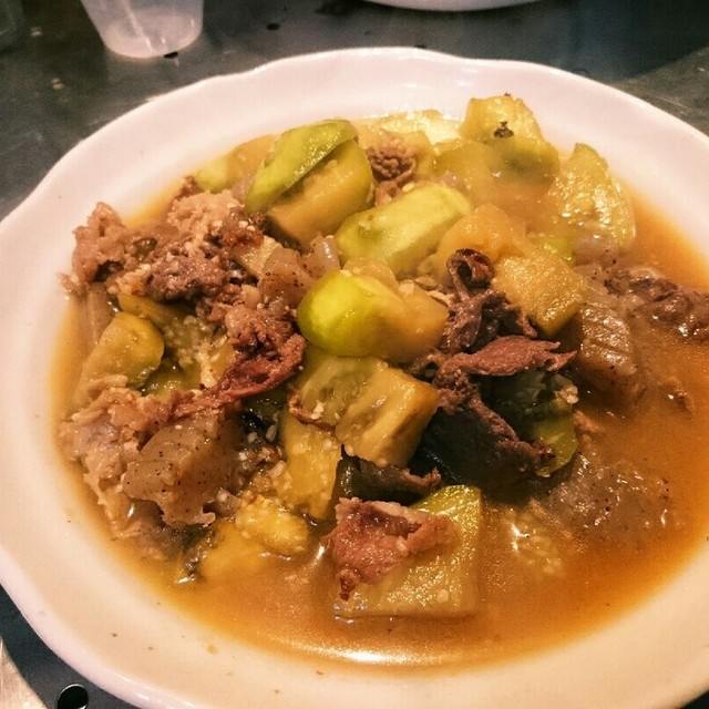 茄子の味噌煮込み