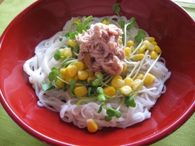 【まぐろ魚醤レシピ】魚醤サラダそうめん