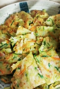胡瓜と素麺のチヂミ