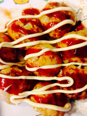 ランチに素麺リメイク!ソーセージたこ焼き