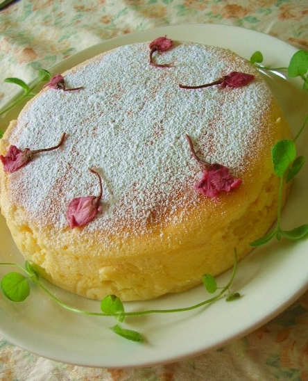 ふわわん☆白桃のスフレケーキの画像