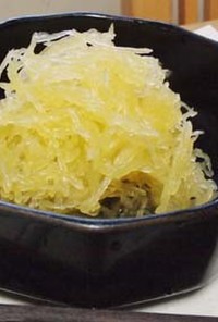 箸休め：糸瓜（そうめんカボチャ）の酢の物