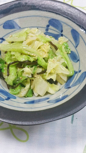 猿も作れる簡単 キャベツの塩昆布ナムル