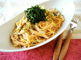 別茹で生クリ不要!たらこクリームパスタ♡