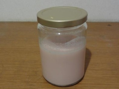 パパンで、イチゴミルク味の練乳　かき氷にの写真