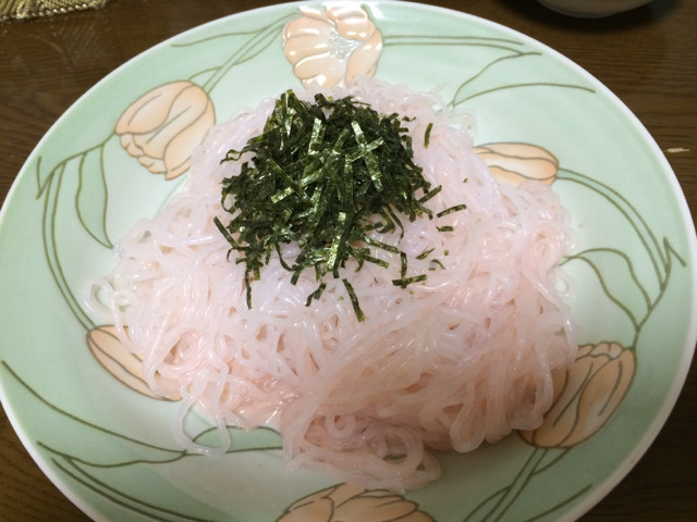 しらたきたらこパスタの画像