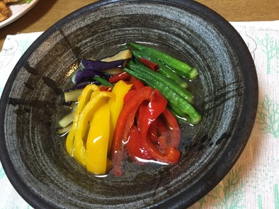 ✿野菜の揚げびたし～白だしで✿の写真