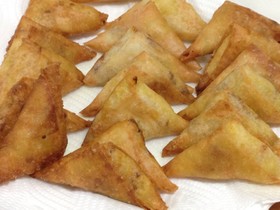 春巻きの皮で作るサモサ