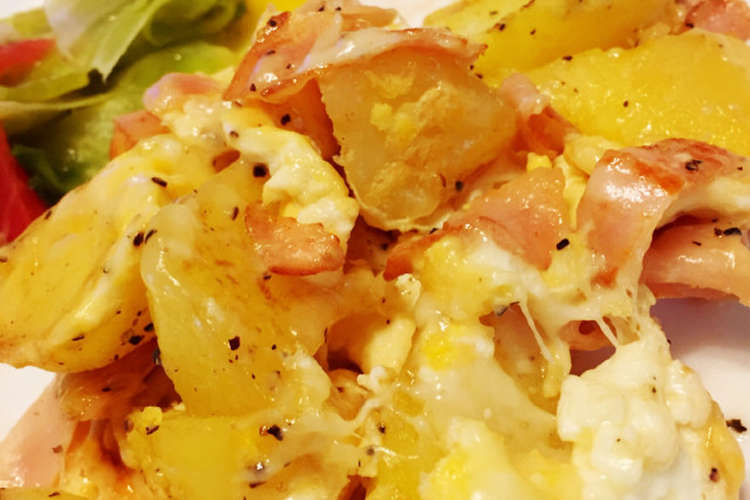 ハムとジャガイモの卵 チーズ炒め レシピ 作り方 By まめっち63 クックパッド