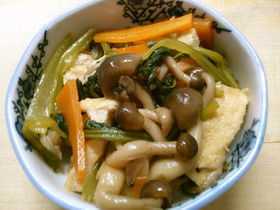 簡単 副菜! 小松菜と しめじの お浸し