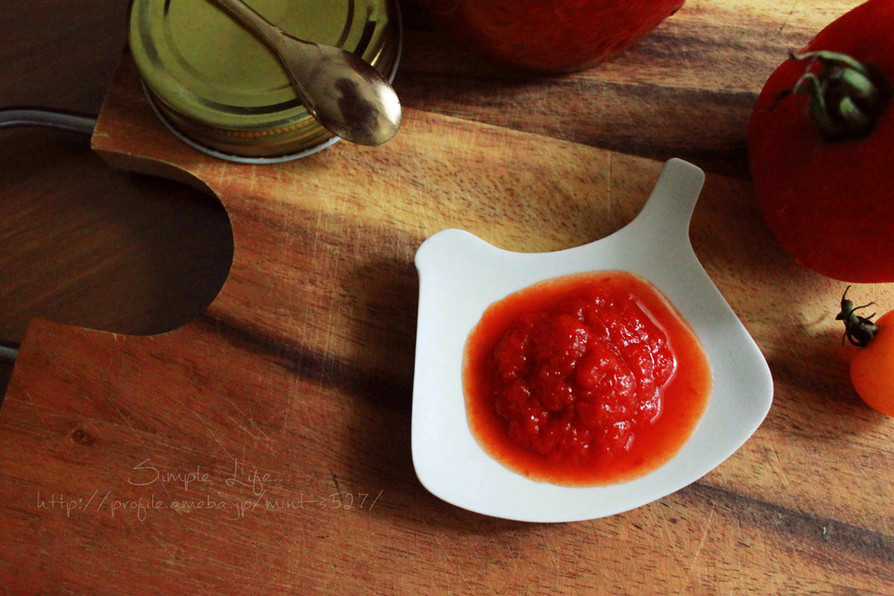 簡単♪完熟トマトの自家製トマトケチャップの画像