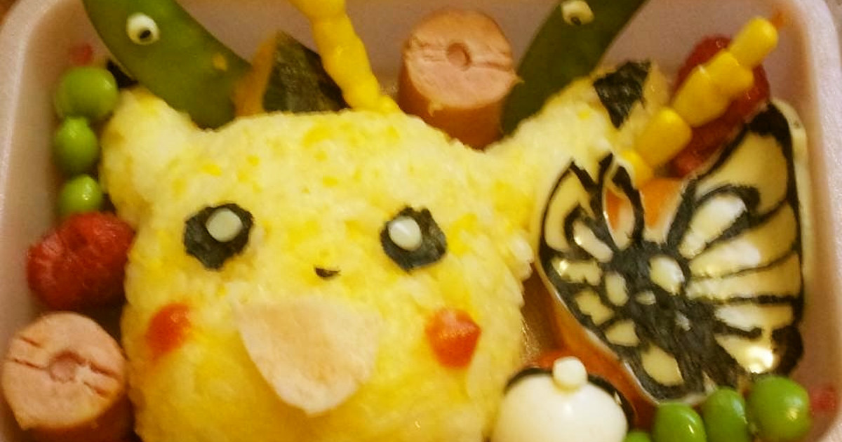 ピカチュウとトキワの森 キャラ弁 レシピ 作り方 By Kait777 クックパッド 簡単おいしいみんなのレシピが370万品