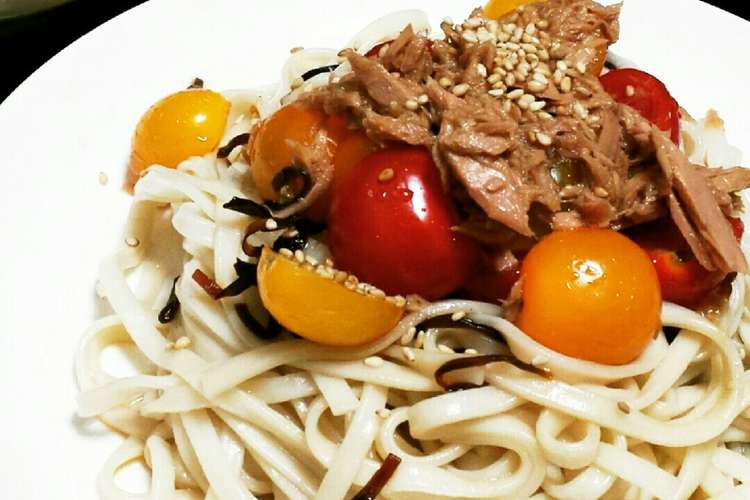 トマトとツナの冷製うどん レシピ 作り方 By えりな飯 クックパッド 簡単おいしいみんなのレシピが352万品