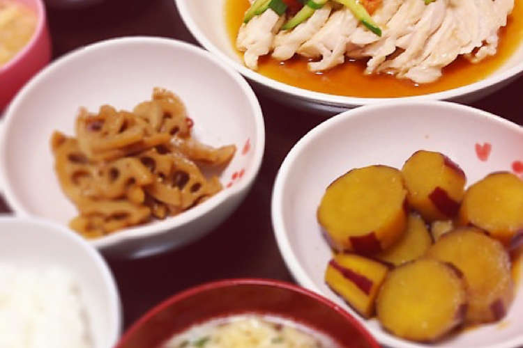 茹で鶏de夜ご飯 ニンニクポン酢ドレ レシピ 作り方 By Mama食堂 クックパッド
