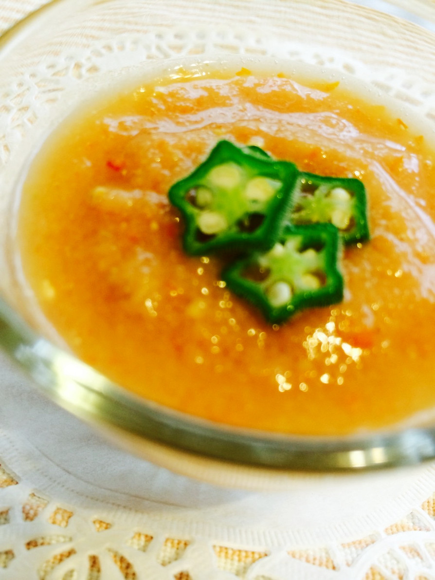トマトの冷製スープ・ガスパチョ風の画像