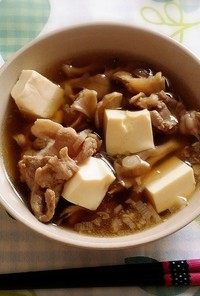 糖質制限♡舞茸と豚肉の生姜スープ