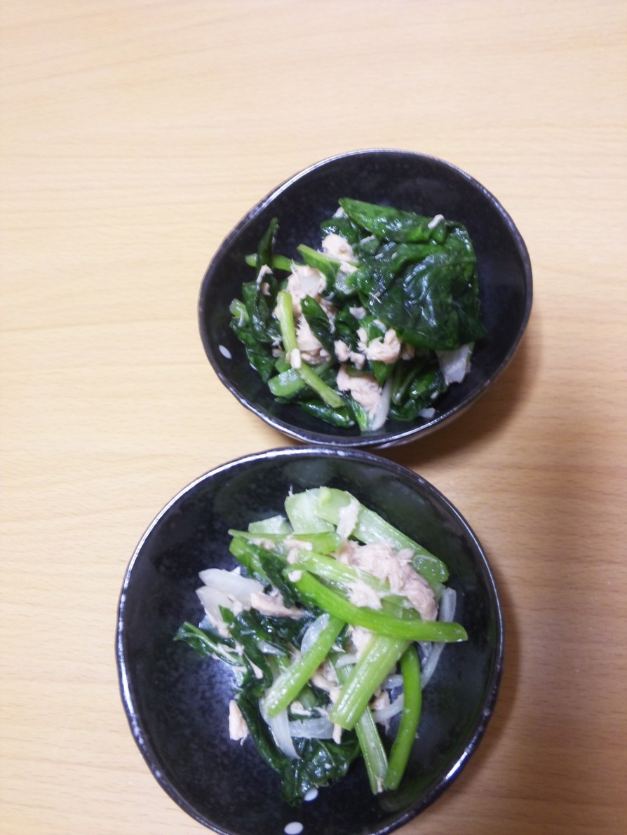 小松菜とツナのサラダの画像