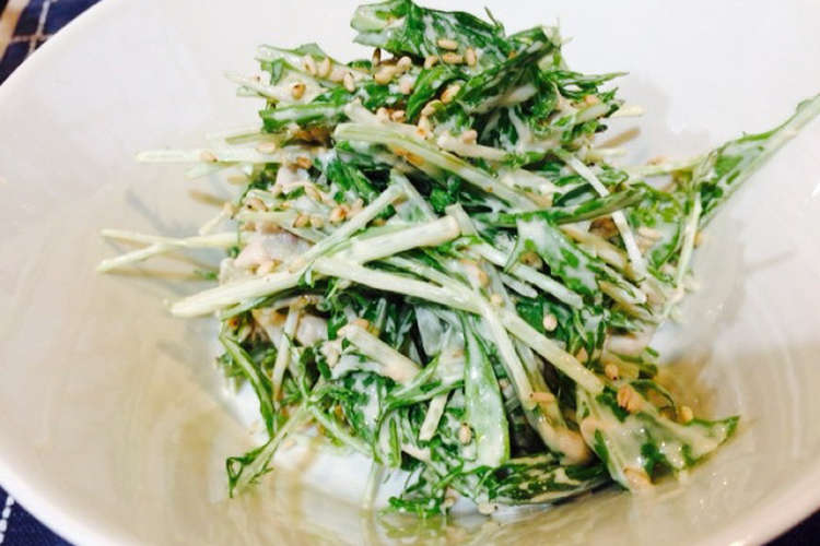 水菜大量消費 ツナと水菜の胡麻マヨサラダ レシピ 作り方 By あっき Mama クックパッド 簡単おいしいみんなのレシピが354万品