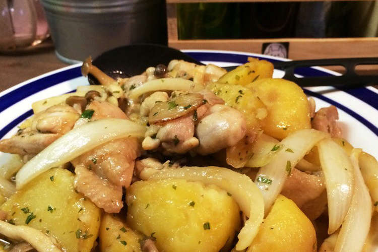 あと惹き にんにくバジルの醤油鶏じゃが レシピ 作り方 By Shinke クックパッド 簡単おいしいみんなのレシピが365万品