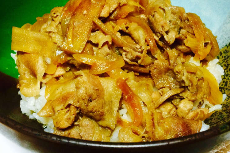 ゴボウと生姜たっぷりの ヘルシー豚丼 レシピ 作り方 By ミセスオリーブ クックパッド