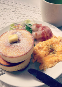 カフェ風♡厚焼きパンケーキ