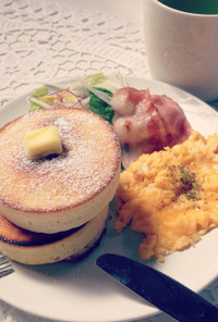 カフェ風♡厚焼きパンケーキ