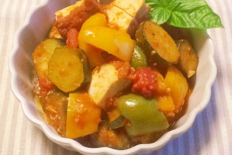 トマト缶で夏野菜の和風ラタトゥイユ レシピ 作り方 By びすこたん クックパッド 簡単おいしいみんなのレシピが352万品