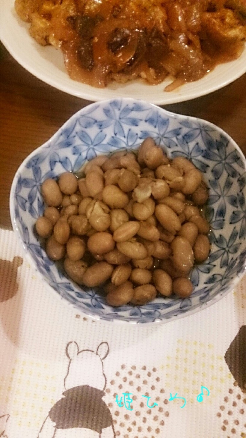 マイヤー圧力鍋で簡単☆ウズラ豆の煮豆♪の画像