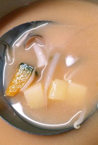 ジャガイモ&カボチャ入り味噌汁!!