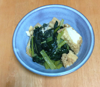 厚揚げと小松菜の含め煮の写真