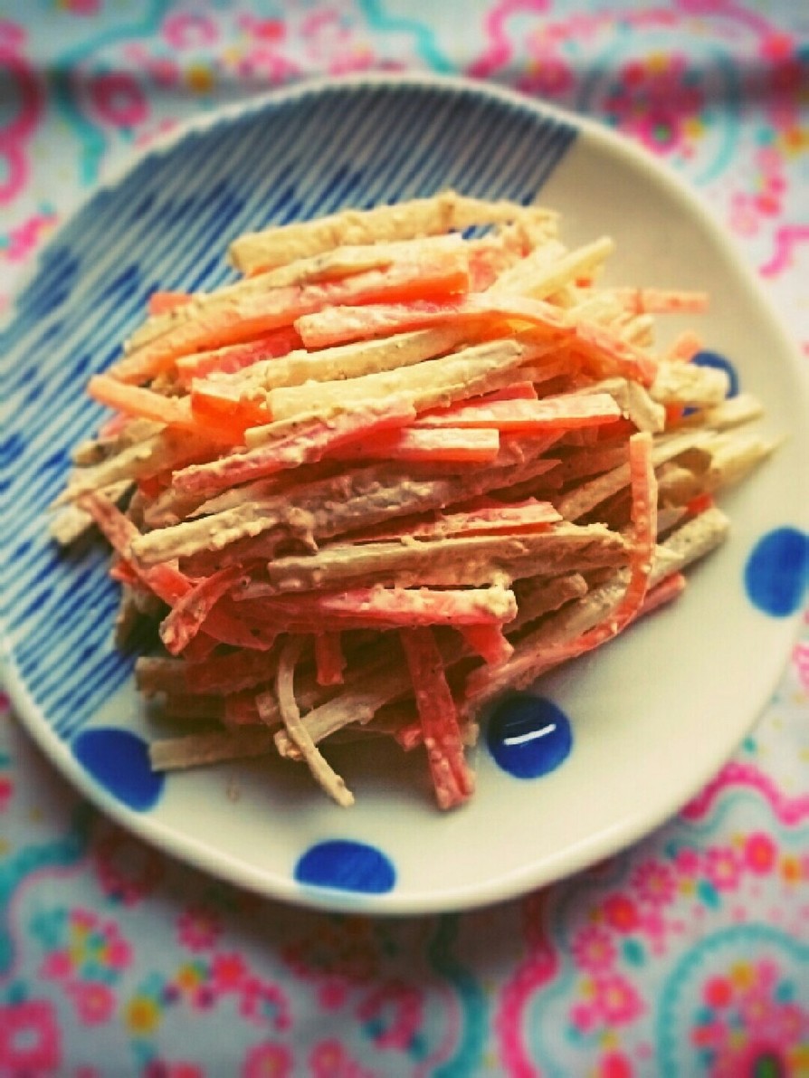 ごぼうサラダ（柚子胡椒＆マヨ＆めんつゆ）の画像