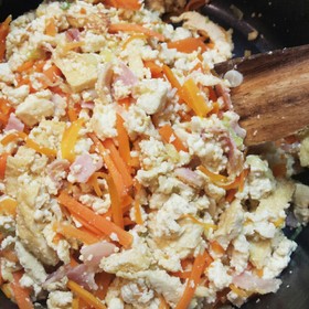 炒り豆腐 常備菜 子供人気ベーコン簡単