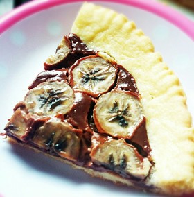 炊飯器de簡単!!チョコバナナタルト風