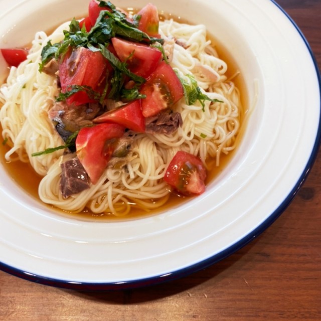 夏のお昼に さっぱりサバ缶トマトそうめん レシピ 作り方 By Ayachimam クックパッド 簡単おいしいみんなのレシピが354万品