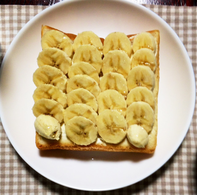 朝食に♪クリームチーズバナナトーストの画像