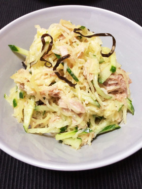 そうめんかぼちゃのツナマヨサラダ