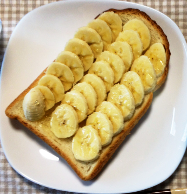 はちみつバターのバナナトーストの画像