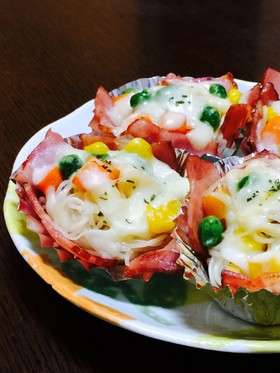 お弁当に〜そうめんのチーズ焼き