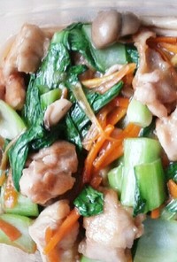 【弁当】鶏肉とチンゲン菜の八宝菜