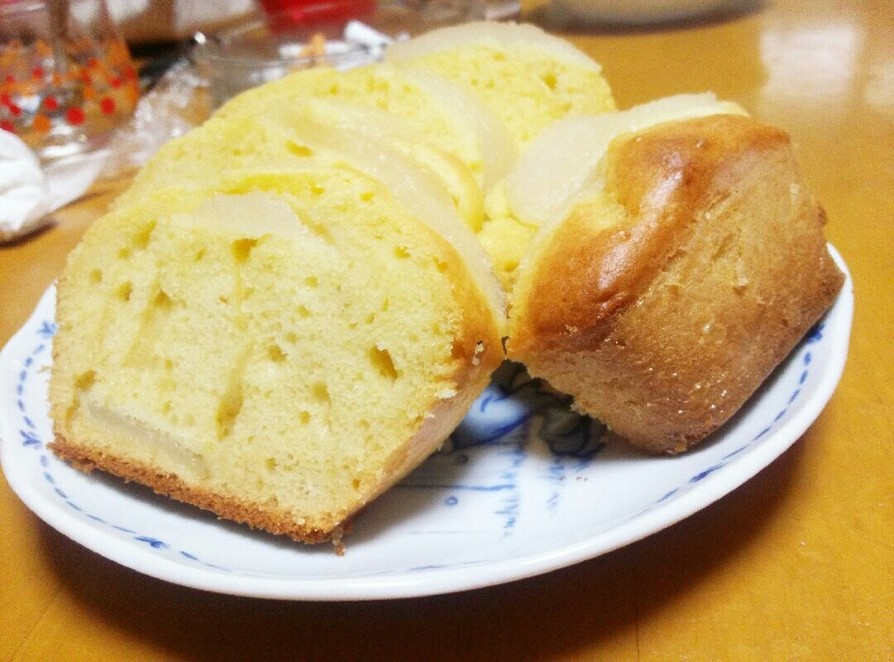 梨のパウンドケーキの画像