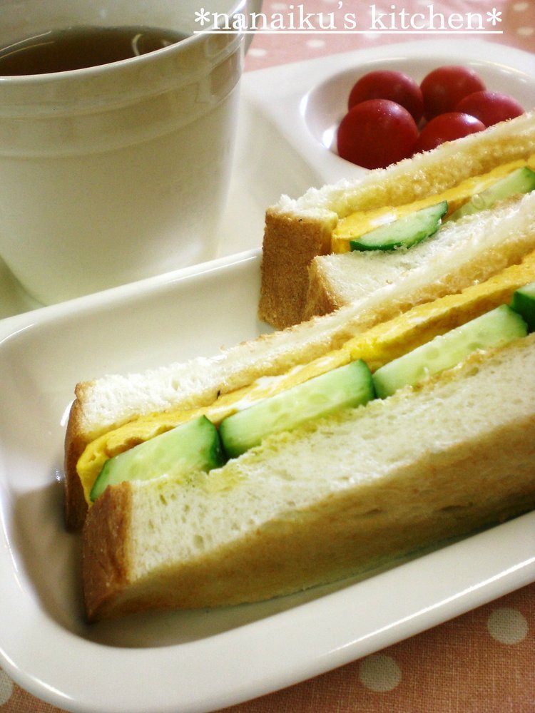 喫茶店の味♡卵ときゅうりのトーストサンドの画像